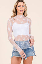 Taupe Game Day Long Sleeve Floral Lace Top