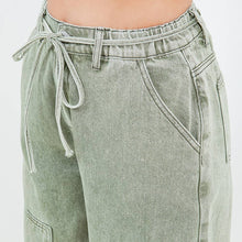 Olive Washed Barrel Fit Pants