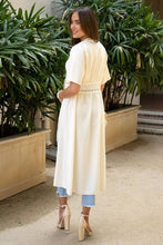 Buttermilk Short Sleeve Open Front Venti Long Top