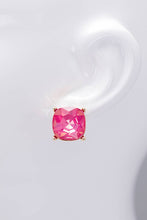 Blush Faceted Glass Stud Earrings