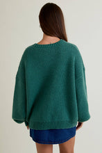 Green Long Sleeve Crew Neck Cowgirl Graphic Sweater