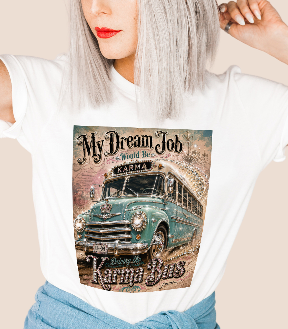 Karma Bus: Yes / Natural T-Shirt / Small