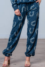 Navy Banding Long Stripe Horseshoe Pants