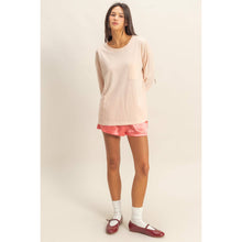 Dusty Pink Long Sleeve Pocket T-Shirt