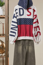 Off White United States Patch work Oversized Zip Mello Hoodie