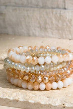 Black Glass Bead 9 Set Bracelet