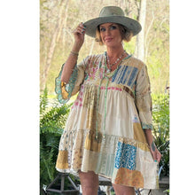 Tea Stain Patchwork Sunrise Jaded Gypsy Tunic