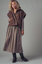 Brown Quilted Collar Boxy Sherpa Urban Daizy Vest