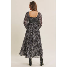 Black Multi Stunner Twisted Front Floral Midi Dress