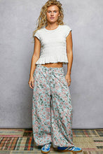 Sky Multi Vintage Washing Printed Twill Relaxed Fit Floral POL Pants