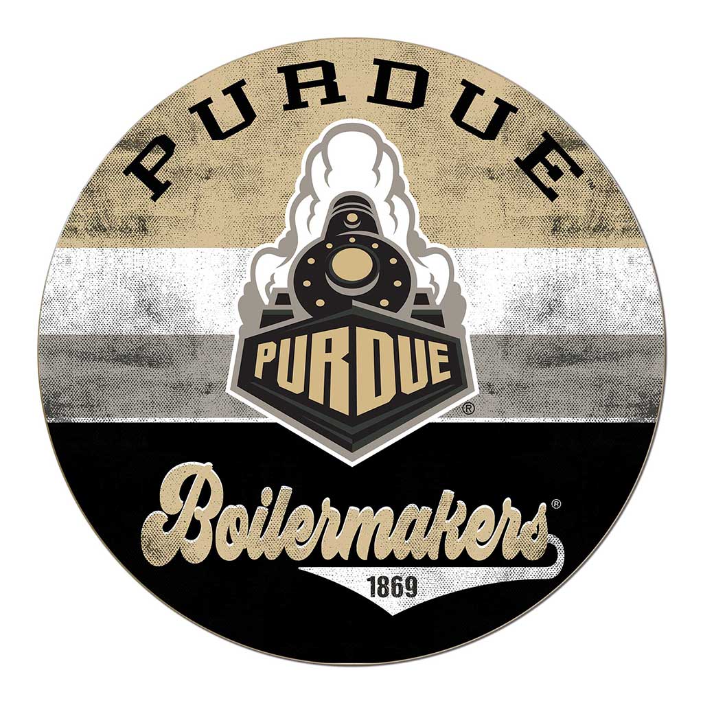 20x20 Retro Circle Purdue Boilermakers
