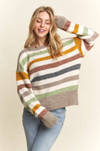 Off White Multicolor Stripe Sweater