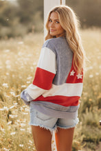 Red White Blue Mineral Washed American Flag Sweatshirt