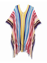 Pink Blue Two-Way Pull-Over Poncho/Scarf