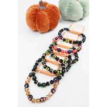 Colorful Halloween Theme Skull Bracelet: MIX COLOR / ONE(12)