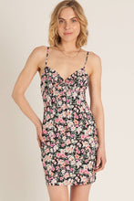 Black Multi Sleeveless Floral Print Mini Dress