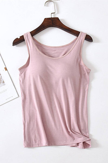 Pink Elegant Sleeveless Tank Top