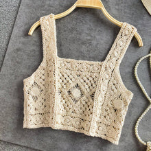 Black Crosa - Handmade Vintage Crochet Design Camisole