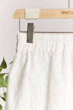 White Elastic Waist Laced Mello Shorts