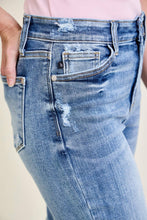 Light High Waist Judy Blue Jeans w/ Destroy Crop Wide Leg