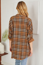 Brown Plaid Oversized Flannel Venti Shirt 10/25/23 7286