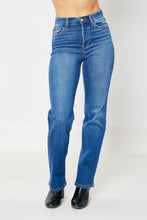 Medium High Waist Hidden Button-Fly Dad Judy Blue Jeans 10/17/23 7214