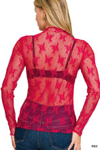 Red Lace See Through Layering Zenana Top 9/9/26 1437