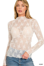 Ivory Lace See Through Layering Zenana Top 9/9/26 1435