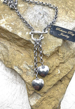 Boho Heart Charm Toggle  Necklace