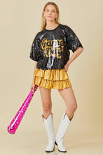 B/GOLD Game Day Sequin Top