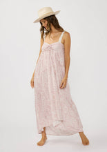 Vanilla Rose Floral Patchwork Lace Strap Maxi Dress
