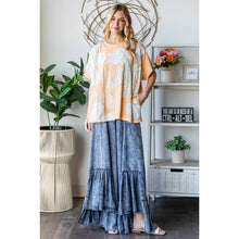 Apricot Washed Floral Patchwork Oversized Oli+Hali Tee