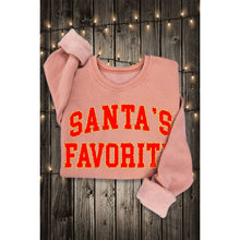 Mineral Dusty Green Santa's Favorite Glitter Sweathirt