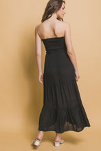 Black Smocked Strapless Maxi Dress 2/28/25 9652