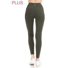 Plus Size Premium High Waist Solid Activewear Leggings: Forest Green