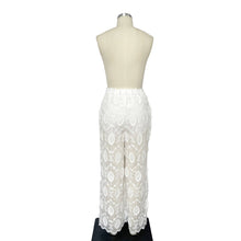 White Classic Embroidered Lace Pants