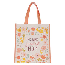 Tote Floral Print World's Greatest Mom