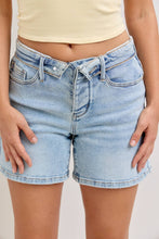 Medium High Waist Slim Judy Blue Shorts w/ Foldover Waistband