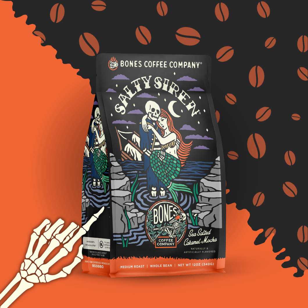 Salty Siren Flavored Coffee | 12oz | Whole Bean & Ground: Whole Bean