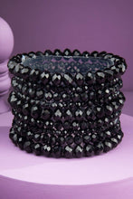 Glass Bead 9 Set Bracelet: JBK-MIDNIGHT LUXE