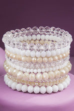 Sunflower Glass Bead 9 Set Bracelet