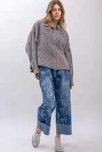 Blue Grey Mineral Washed Button Down Blue Velvet Jacket 7/2/26 1334