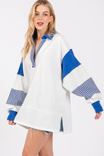 Royal Varsity Stripe Game Day Pullover