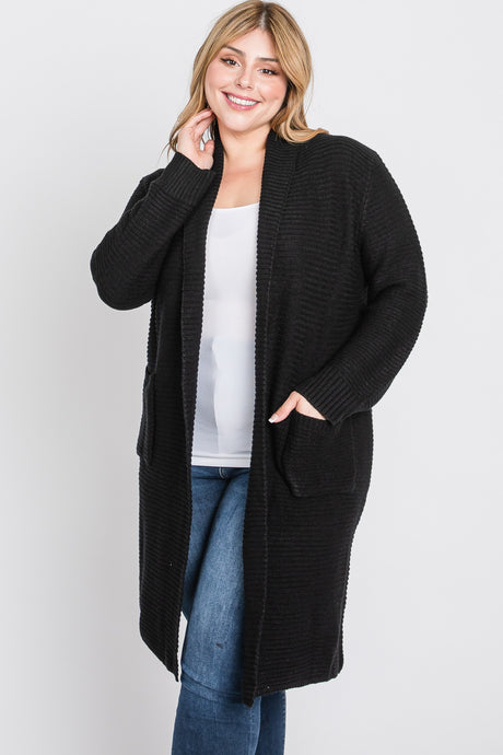 Black Heavy Acrylic Rib Sweater 8/19/25 1107