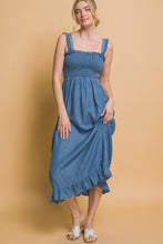 Blue Smocked Maxi Dress 2/28/25 9654