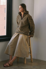 HT3686 Mandy Half Zip Fleece Pullover (TAUPE/BLACK): TAUPE/BLACK / S-M-L (3-2-1)