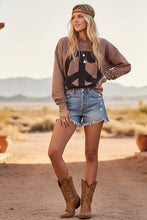 Coco Brown Washed Peace Resto Sweatshirt