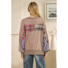 Ash Washed Fabric Long Sleeve Oli+Hali Top