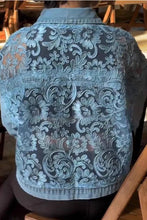 Light Blue Sheer Patchwork Denim Jacket
