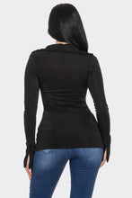 Black Long Sleeve Slinky Top 5/20/25 9892